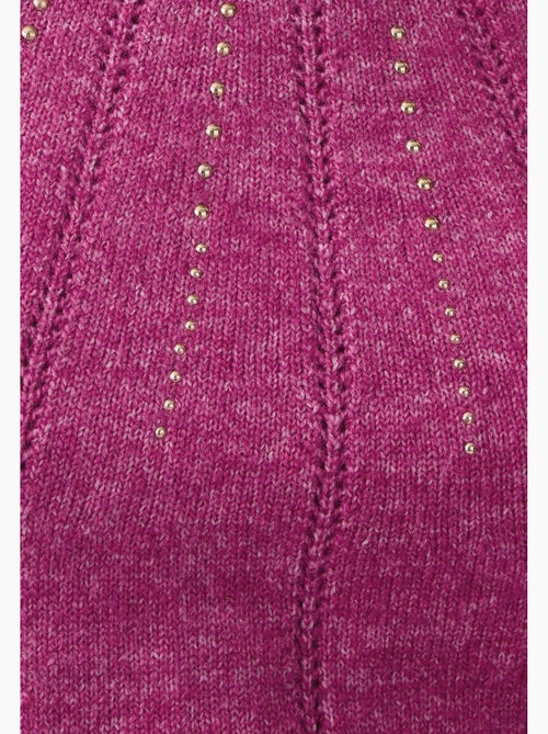 Pull maille ajourée et strass thermolactyl - damart - Kiabi