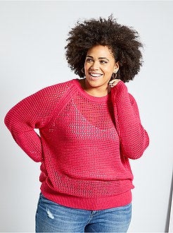 Pull maille ajourée - Kiabi