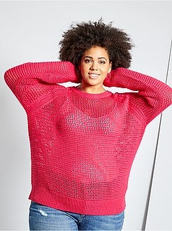 Pull maille ajourée - Kiabi