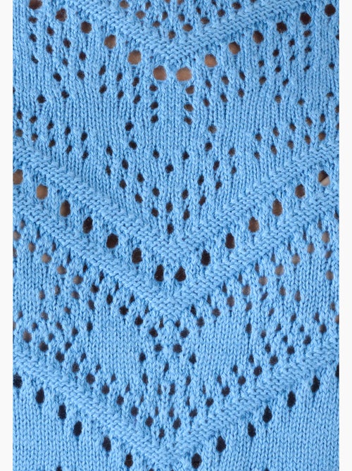 Pull maille ajourée manches aux coudes - Damart - Kiabi