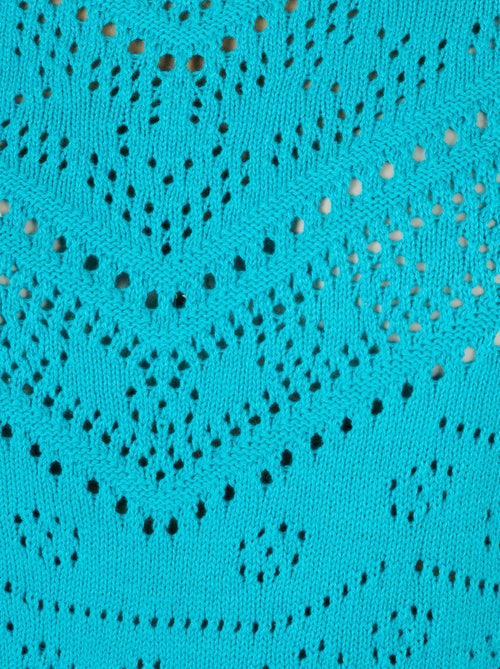 Pull maille ajourée manches aux coudes - Damart - Kiabi