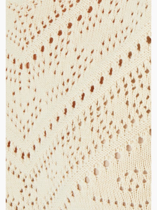 Pull maille ajourée manches aux coudes - Damart - Kiabi