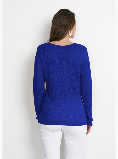 Pull maille ajourée manches longues - Afibel - Kiabi