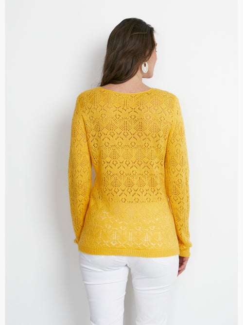 Pull maille ajourée manches longues - Afibel - Kiabi