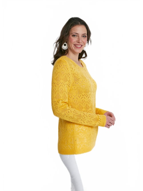 Pull maille ajourée manches longues - Afibel - Kiabi