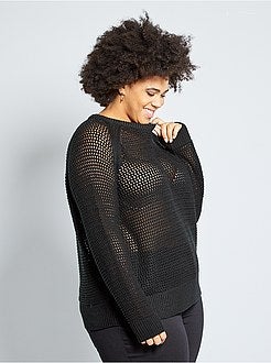 Pull maille ajourée - Kiabi