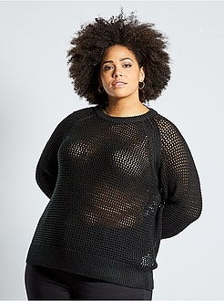 Pull maille ajourée - Kiabi