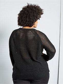 Pull maille ajourée - Kiabi