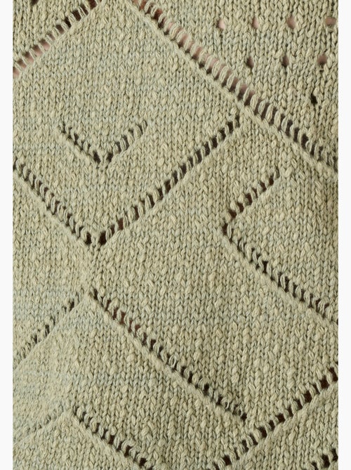 Pull maille ajourée pur coton - Damart - Kiabi