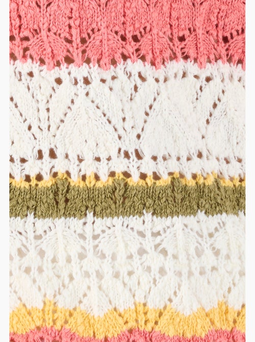 Pull maille ajourée rayé - Damart - Kiabi