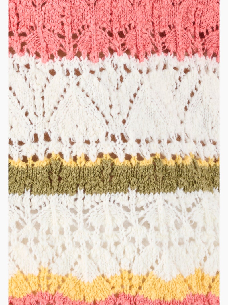 Pull maille ajourée rayé - damart Multicolore - Kiabi