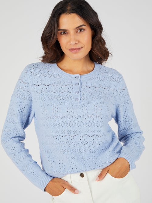 Pull maille ajourée Thermolactyl - Damart - Kiabi