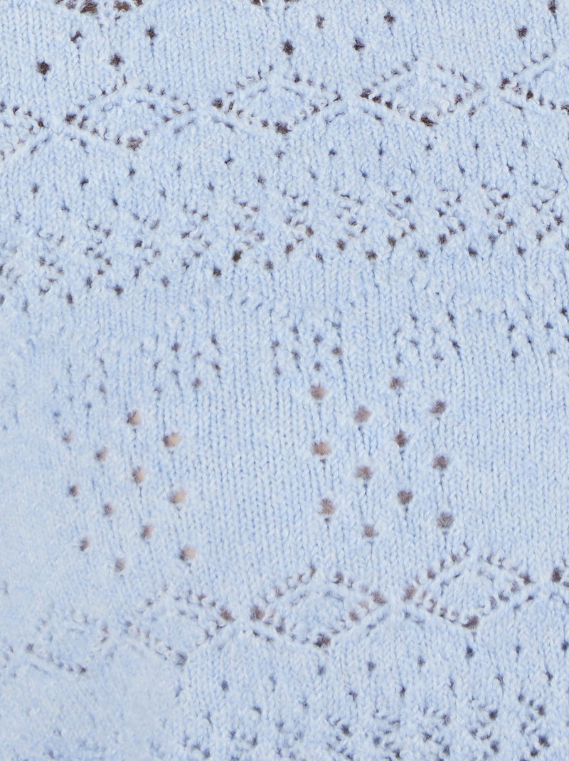 Pull maille ajourée Thermolactyl - Damart Bleu gris - Kiabi