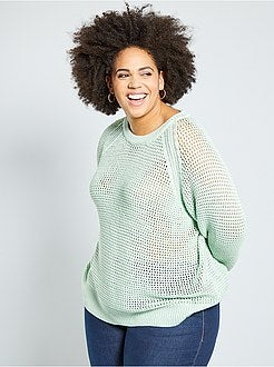 Pull maille ajourée - Kiabi