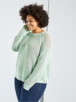 Pull maille ajourée - Kiabi