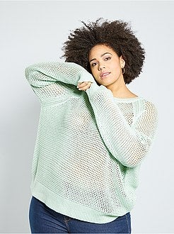 Pull maille ajourée - Kiabi