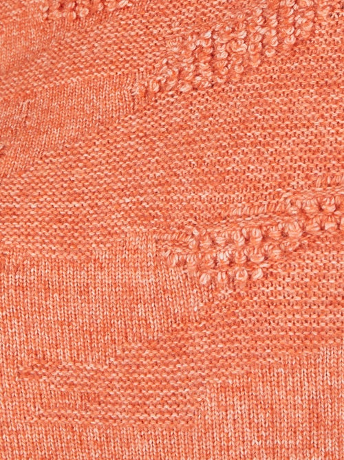 Pull maille bouclette en relief - Damart - Kiabi