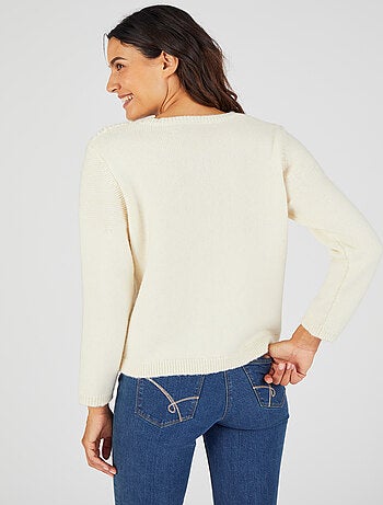 Pull maille bouclette en relief - Damart