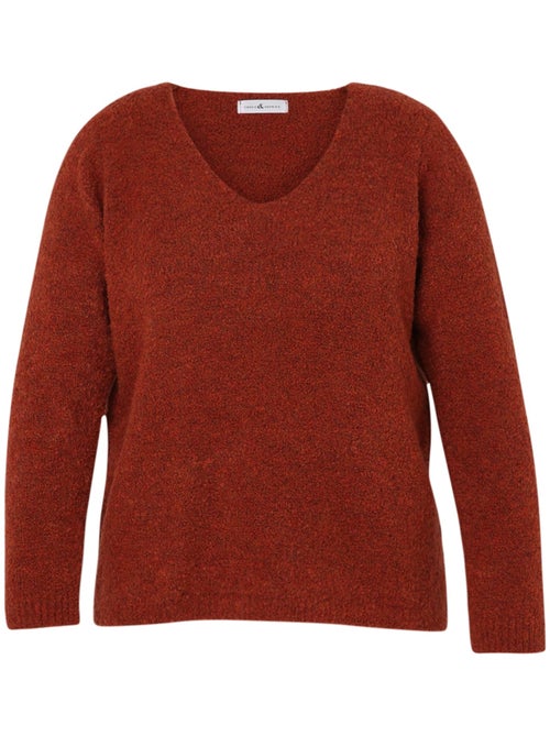 Pull maille bouclette uni PAPRIKA - Kiabi