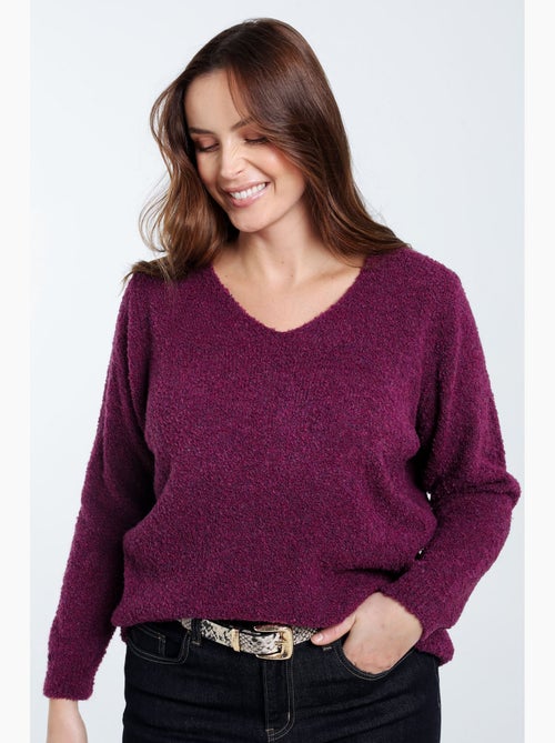 Pull maille bouclette uni PAPRIKA - Kiabi