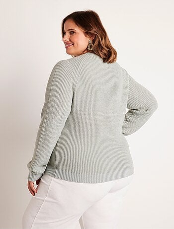 Pull maille brillante col rond