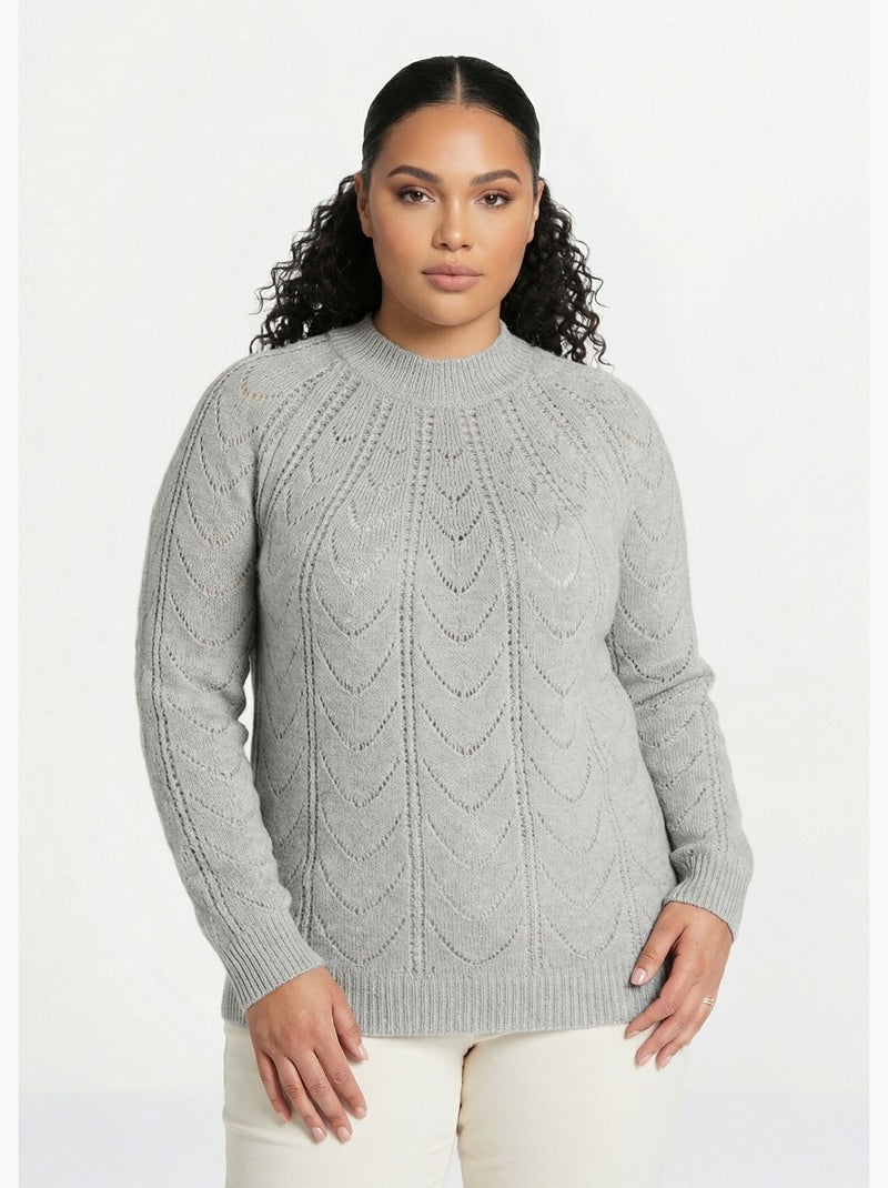 Robe Pull En Laine Chinée Angora LES PETITES - Gris Anthracite - Taille M - Automne/Hiver