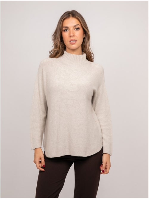 Pull maille col montant oversize kaleta - Kiabi Pull maille col montant oversize kaleta - Kiabi
