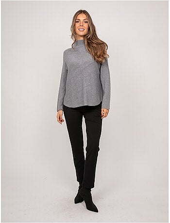 Pull maille col montant oversize kaleta