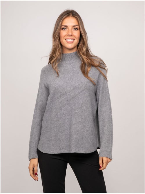 Pull maille col montant oversize kaleta - Kiabi Pull maille col montant oversize kaleta - Kiabi
