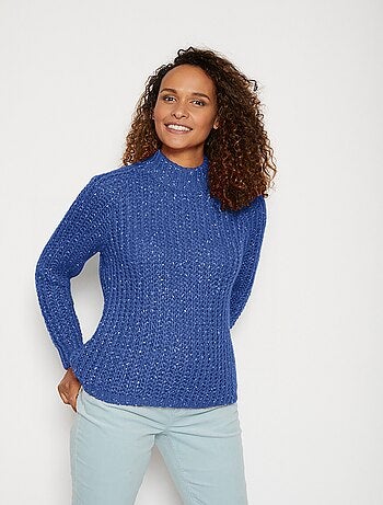 Pull maille côtelée