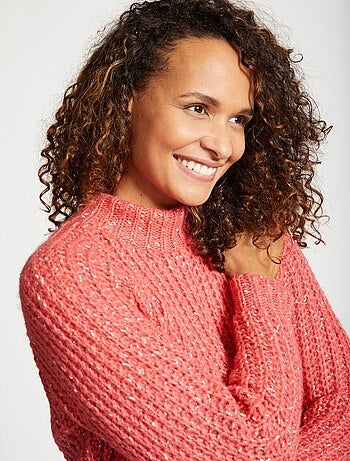 Pull maille côtelée