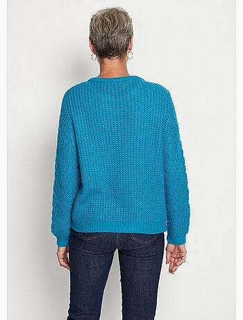 Pull maille côtelée fantaisie - Afibel