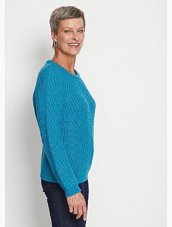 Pull maille côtelée fantaisie - Afibel