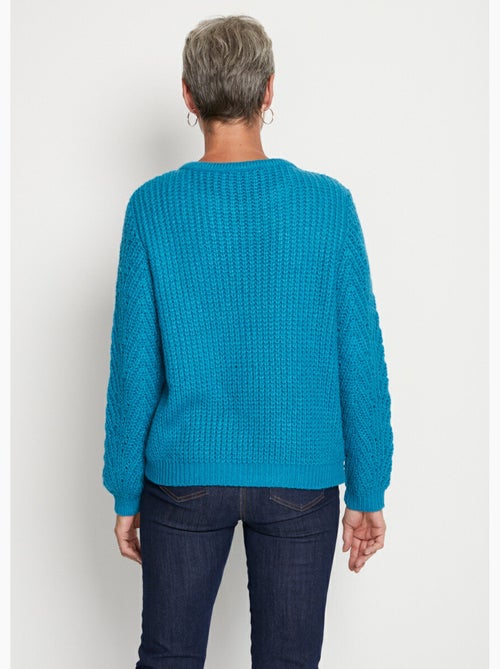 Pull maille côtelée fantaisie - Afibel - Kiabi