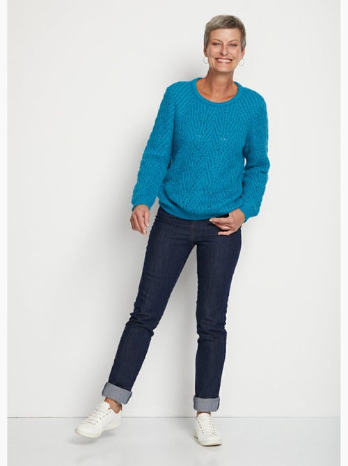 Pull maille côtelée fantaisie - Afibel - Kiabi