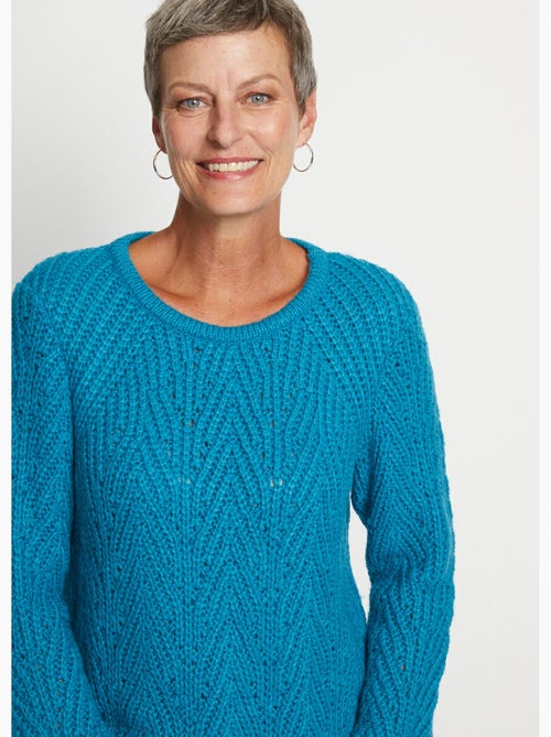 Pull maille côtelée fantaisie - Afibel - Kiabi