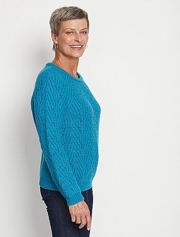 Pull maille côtelée fantaisie