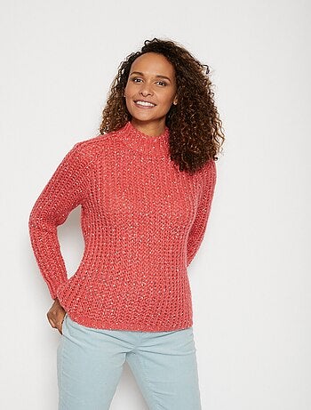 Pull maille côtelée