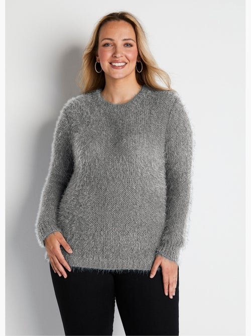 Pull maille douce effet poilu - Afibel - Kiabi