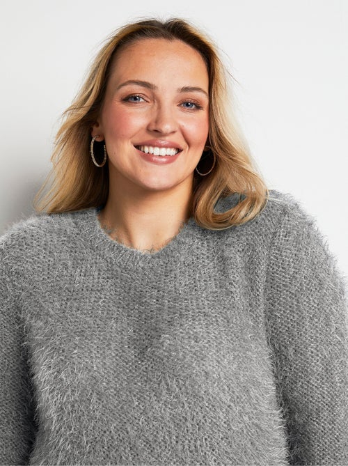 Pull maille douce effet poilu - Afibel - Kiabi