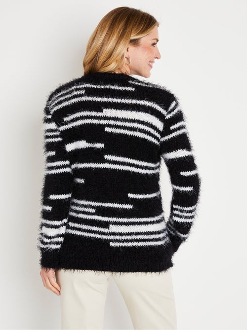 Pull maille douce effet poilu - Afibel - Kiabi