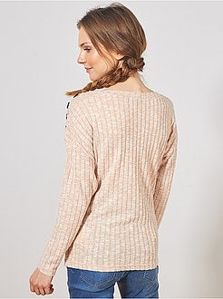 Pull maille doudou - Kiabi