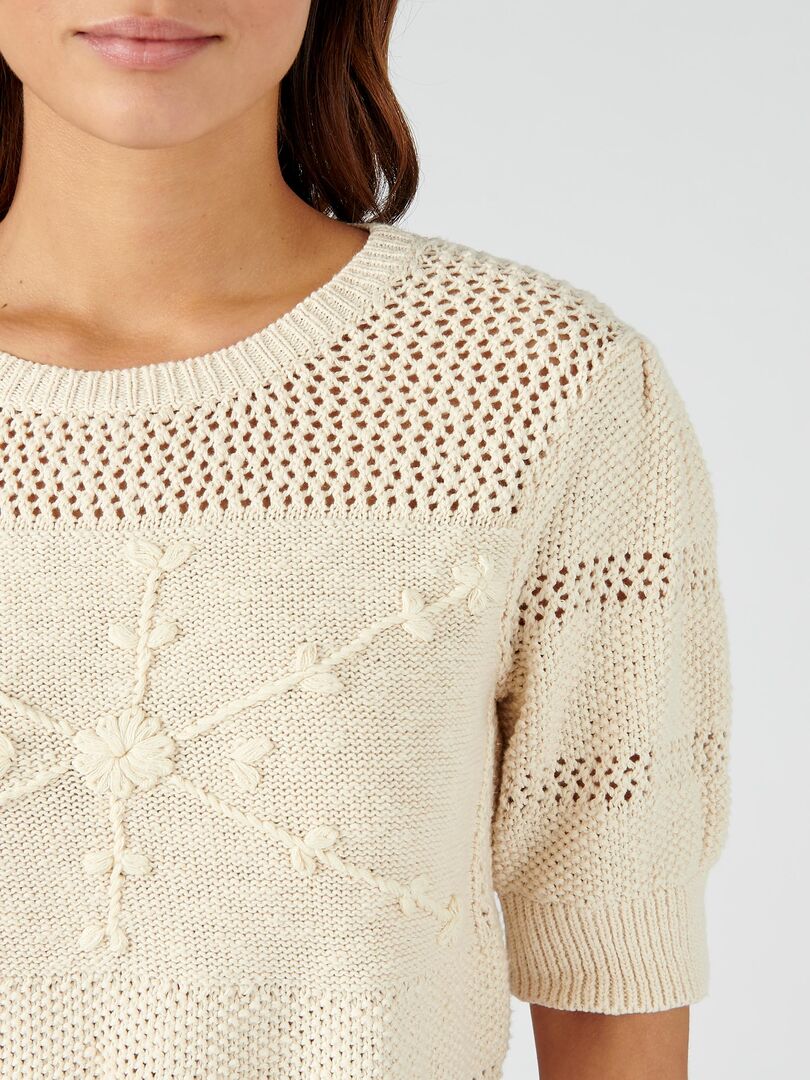 Chemise 2-en-1 Zabaione Effet Crochet Vert Clair - Taille L/XL - Style Boho - Neuf Avec étiquettes
