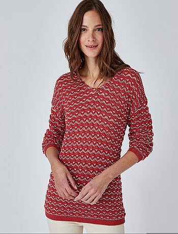 Pull maille effet crochet - Damart