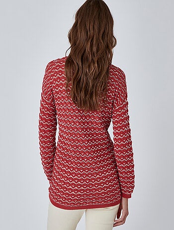 Pull maille effet crochet - Damart