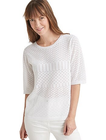 Pull maille encolure ronde