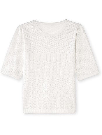 Pull maille encolure ronde