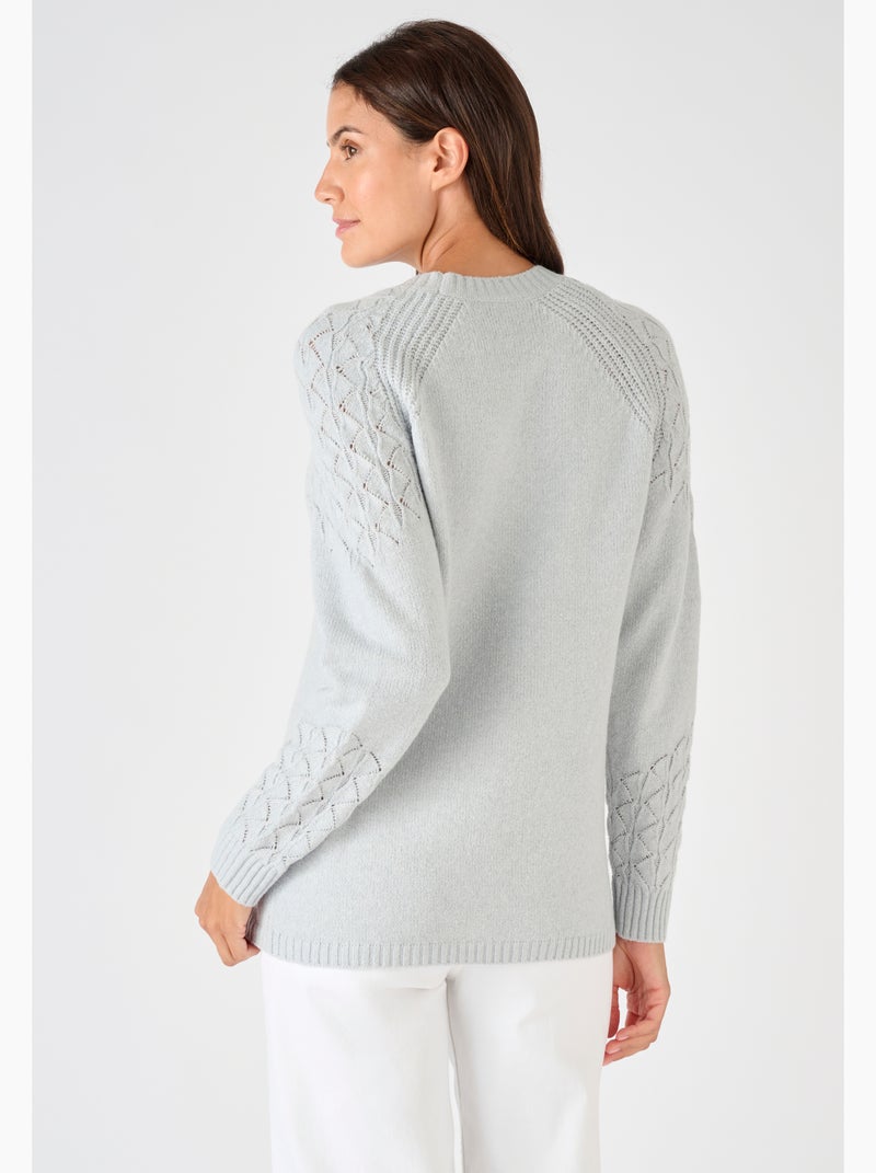 Pull maille fantaisie - Damart Gris - Kiabi