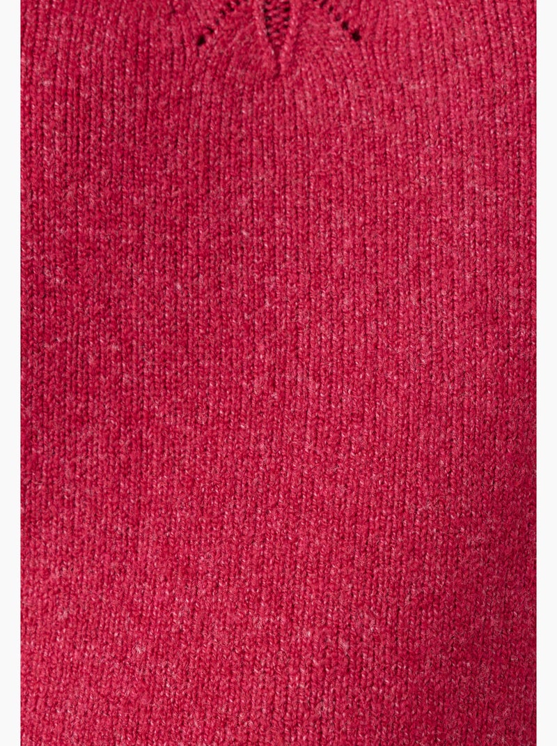 Pull maille fantaisie - Damart Rouge - Kiabi