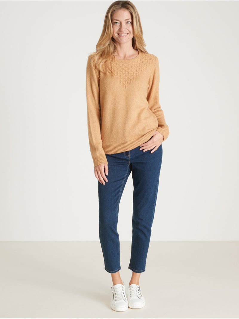Pull maille fantaisie - DAXON Camel - Kiabi